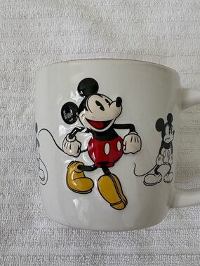 Disney White Ceramic Mug with 3D Mickey Mouse Red Shorts and Yellow Shoes